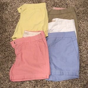 5 pairs of J. crew shorts